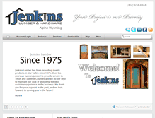 Tablet Screenshot of jenkinslumber.com
